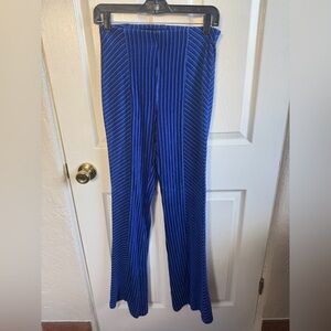 Free People Velvet Ribbed Joggers in Deep Blue